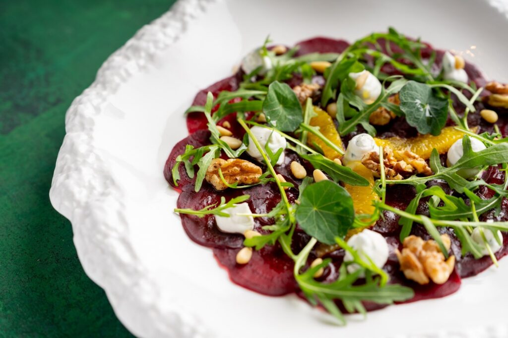 Carpaccio z pečené červené řepy