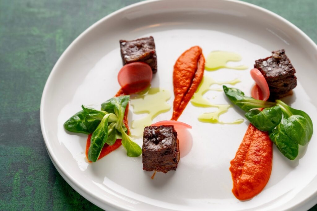 Grilované mini špízy z hovězí roštěné a guanciale